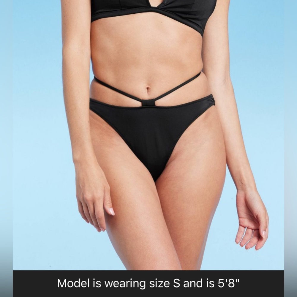 Women's Strappy High Leg Extra Cheeky Bikini Bottom